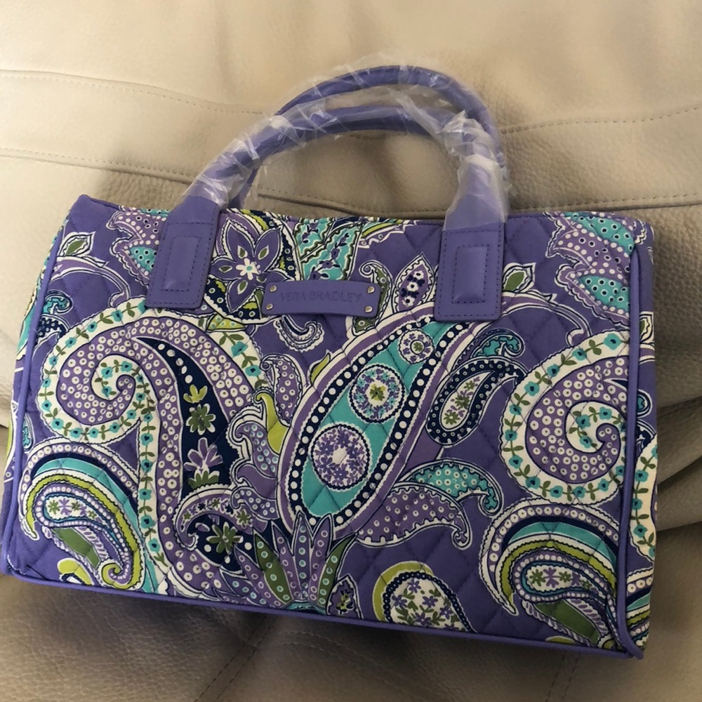 Triple compartment lavender satchel — Vera Bradley